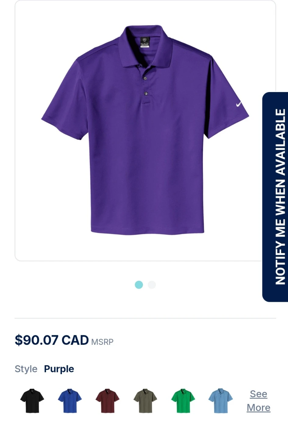 Nike Golf Polo Shirt - S