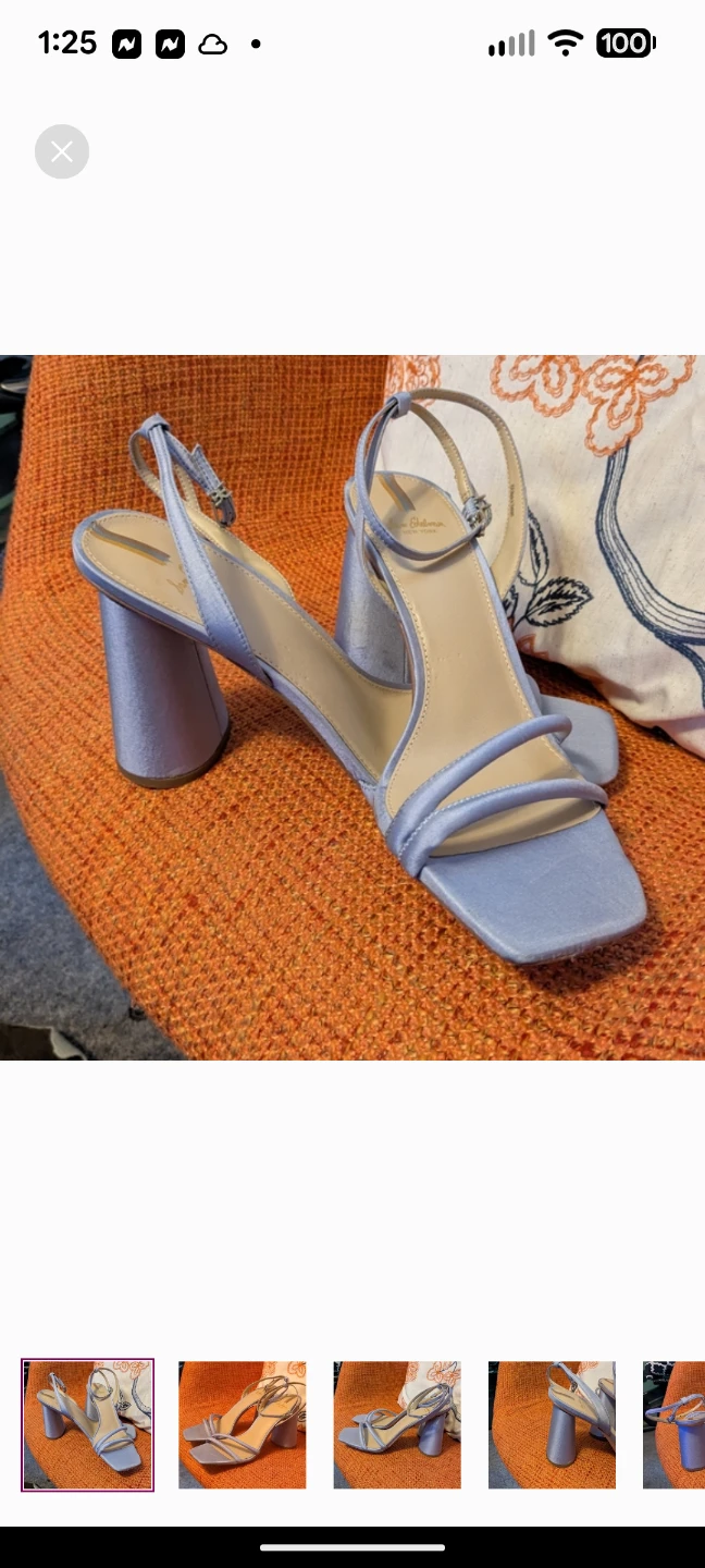 SAM EDELMAN Blue Chunky Heel Sandals - photo 2