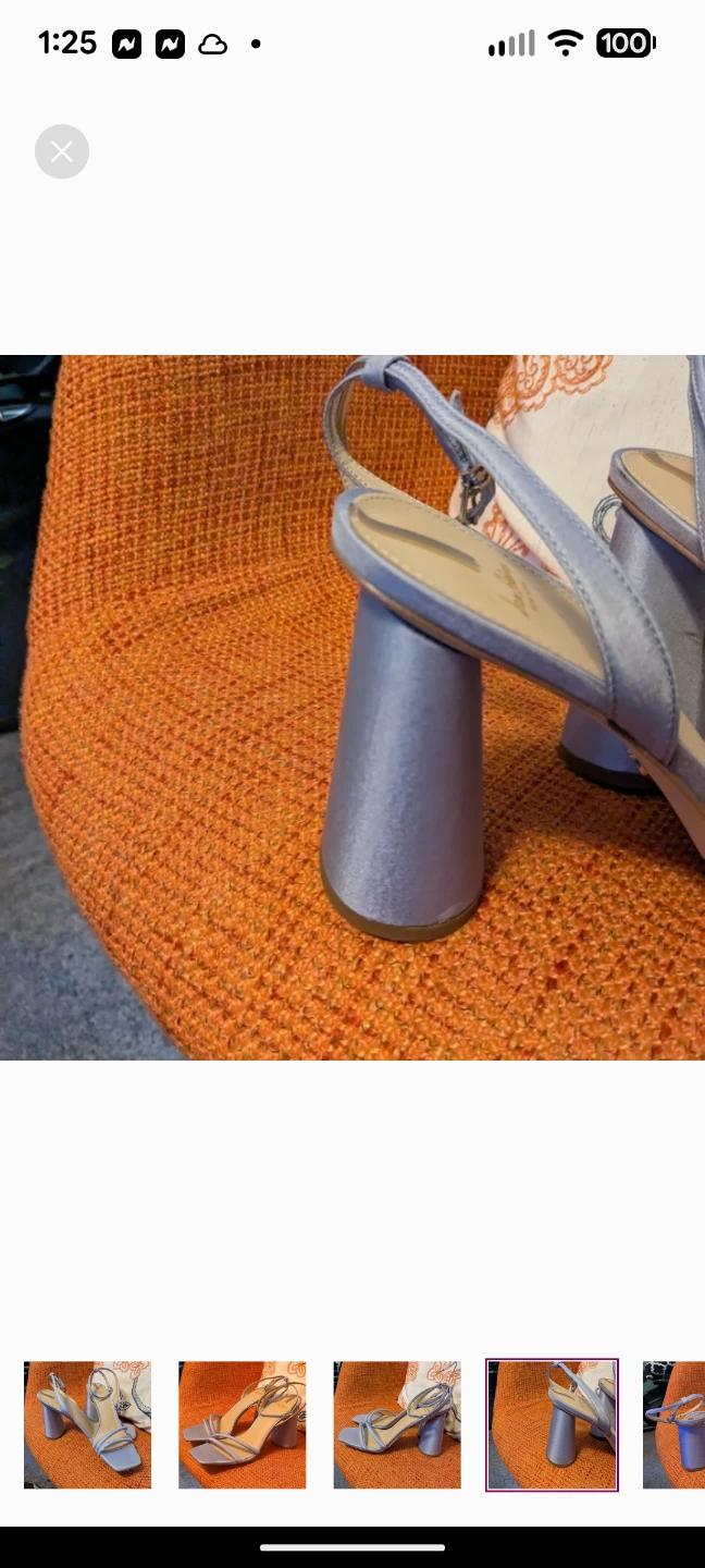 SAM EDELMAN Blue Chunky Heel Sandals - photo 3