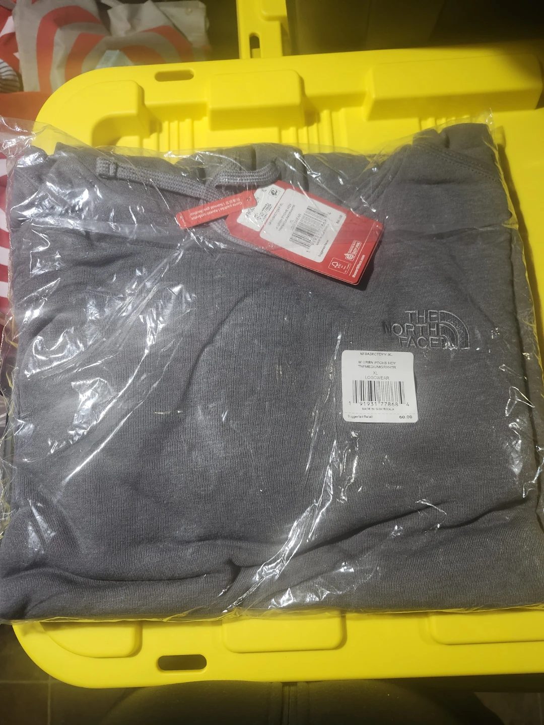 The North Face Gray Logo Hoodie XL