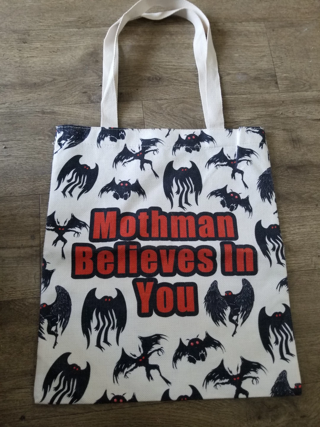 Mothman Believes In You Tote Bag