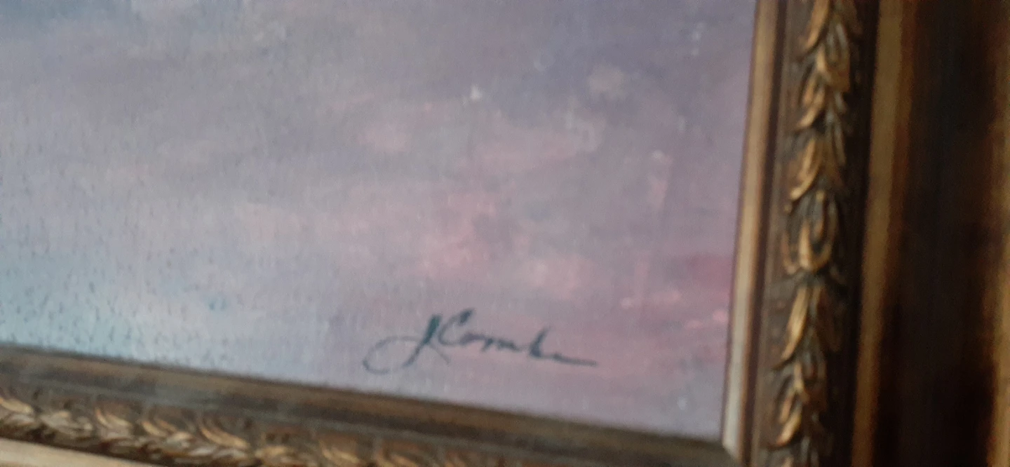 Framed Landscape Painting by J. Combi - photo 4