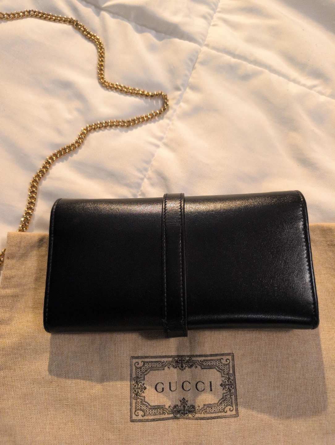 Gucci Black Leather Wallet with Chain - photo 3