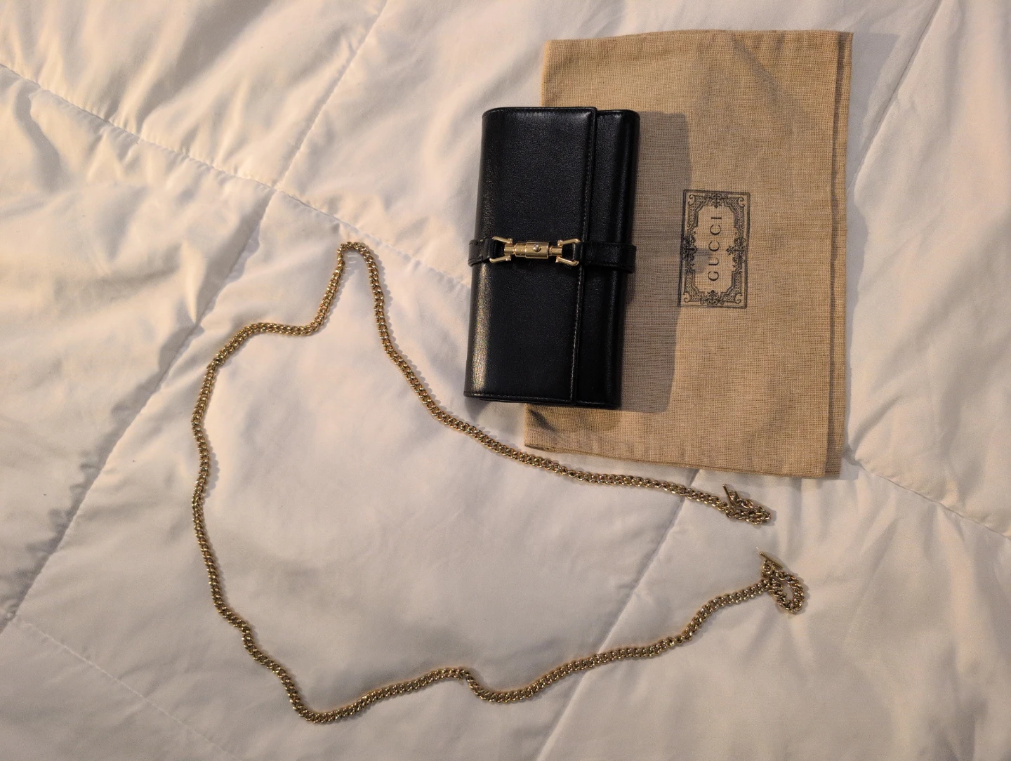 Gucci Black Leather Wallet with Chain - photo 4