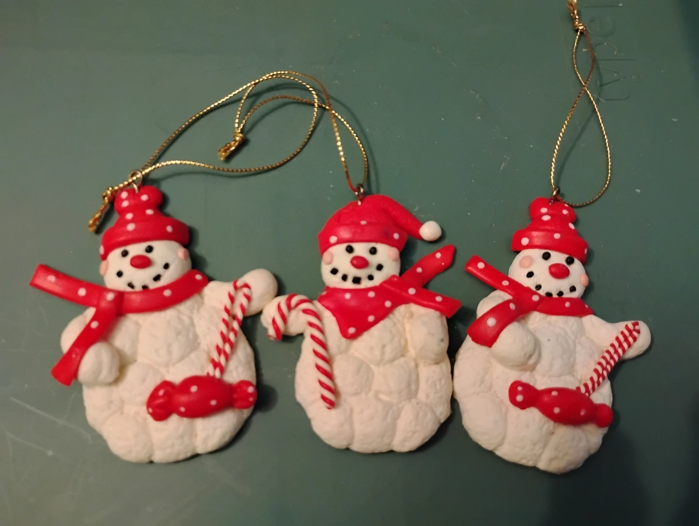3 SNOWMAN CHRISTMAS TREE ORNAMENTS, #4