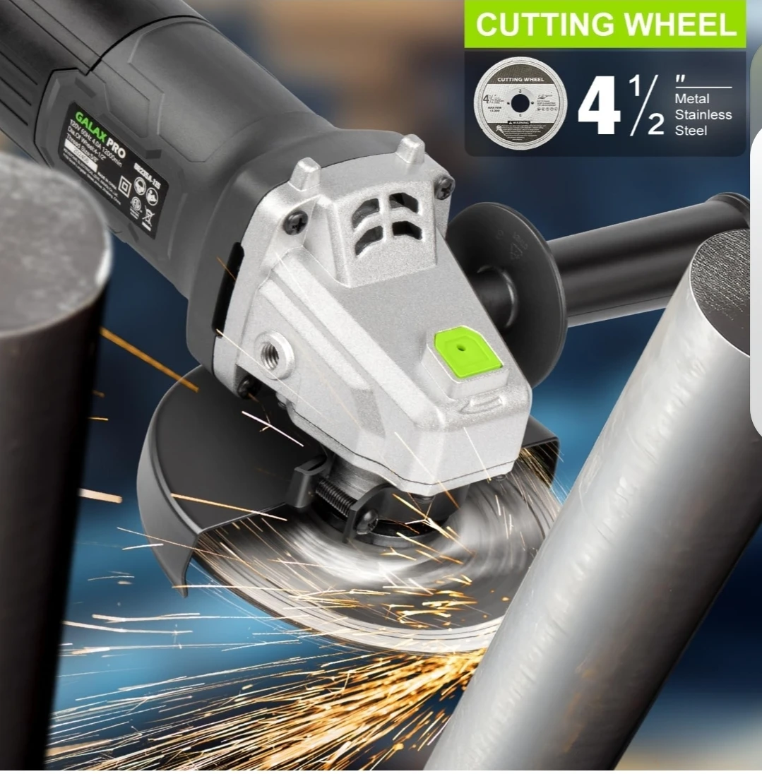 Galax Pro 4.5" Angle Grinder with 4 Metal Grinding Wheels - photo 5
