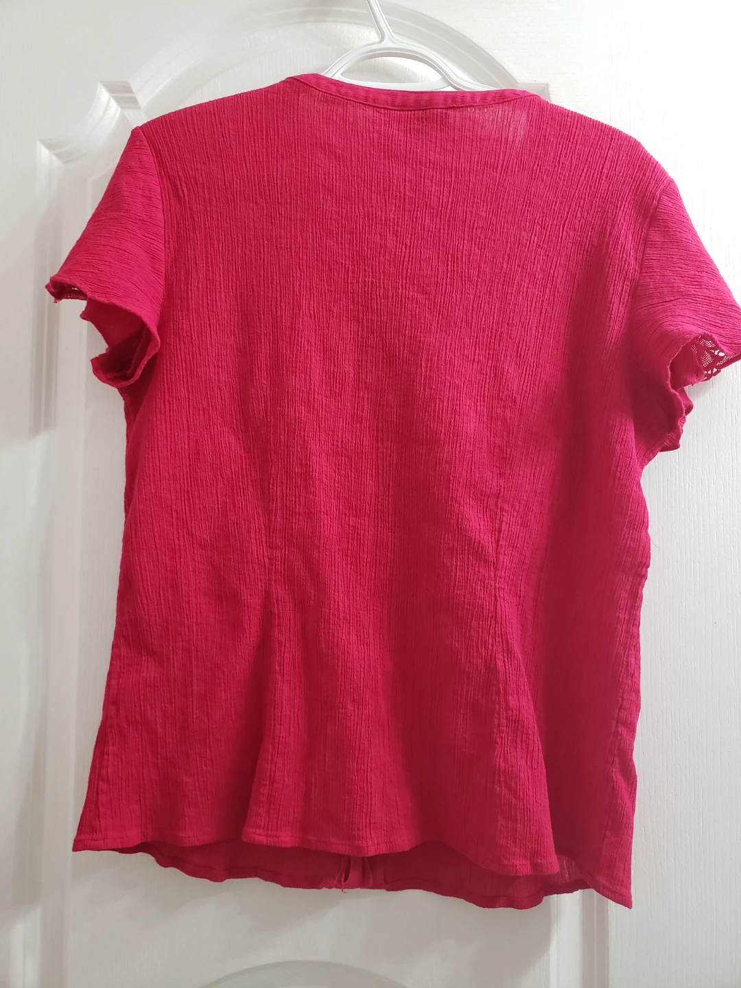 JONES NEW YORK SIGNATURE Women's Red Button-Up Shirt - Size L/G - photo 2