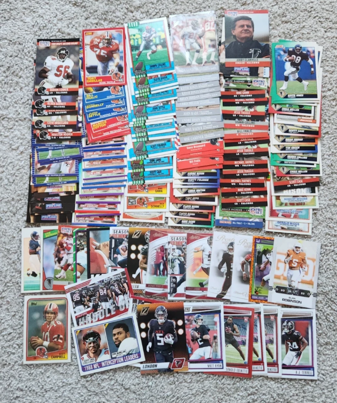 Atlanta Falcons, 200 Football Cards Team lot - photo 3