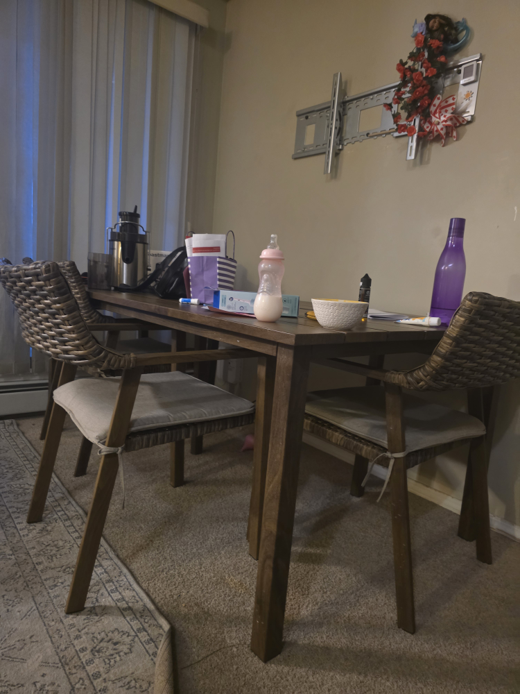 Wooden Dining Table with Chairs