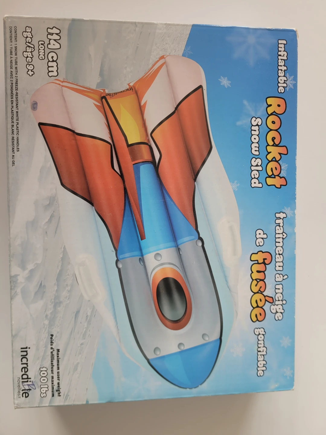 Incredible Inflatable Rocket Snow Sled - 114 cm Long