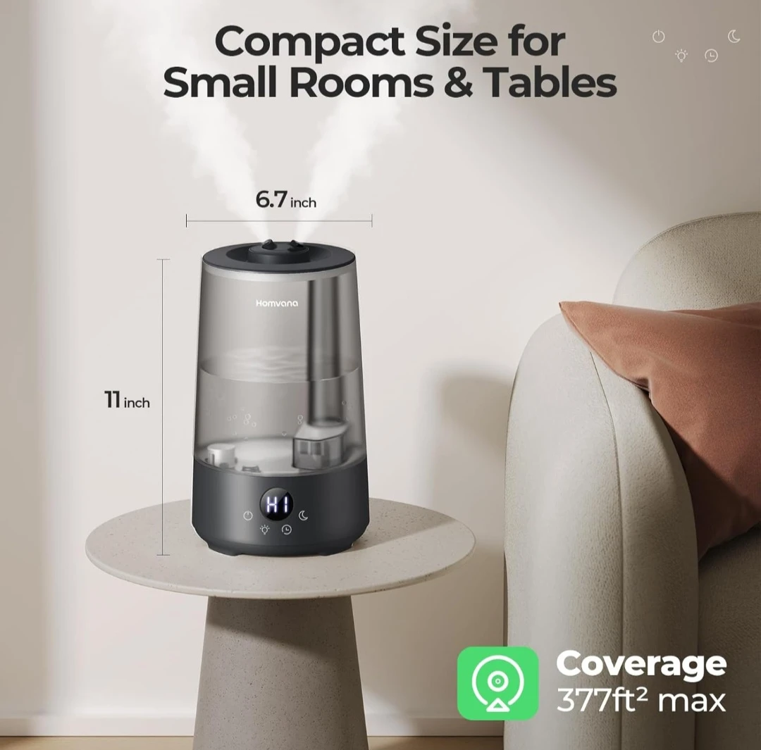 Homvana 3.6L Humidifier with 360° Dual Nozzles - photo 3