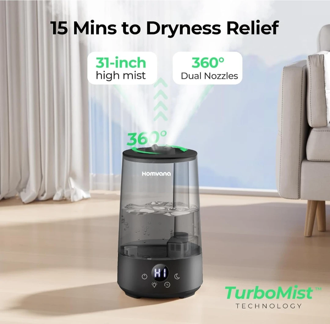 Homvana 3.6L Humidifier with 360° Dual Nozzles - photo 4