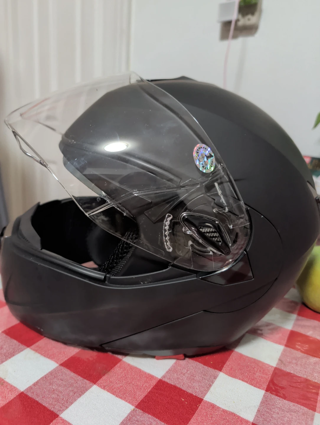 Matte Black Full Face Motorcycle Helmet - Size M