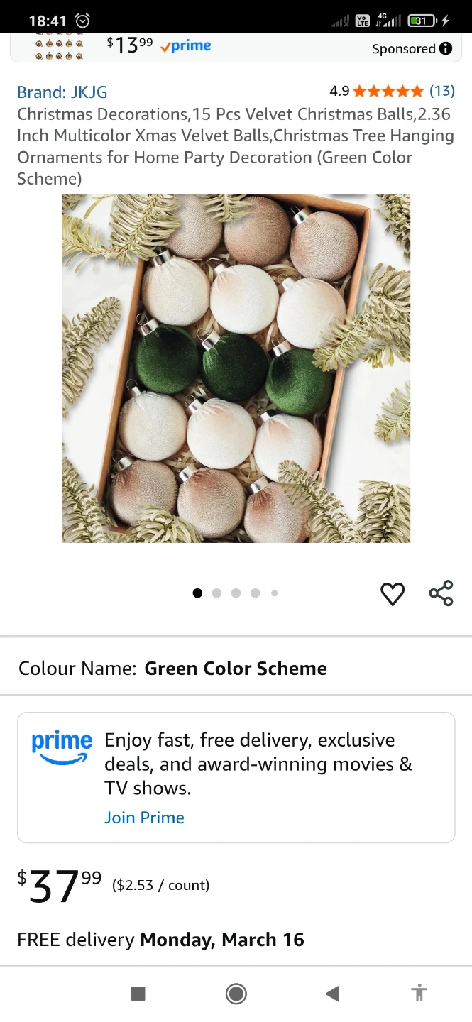 Christmas Tree Ornaments Velvet Balls - Christmas Decorations - photo 3