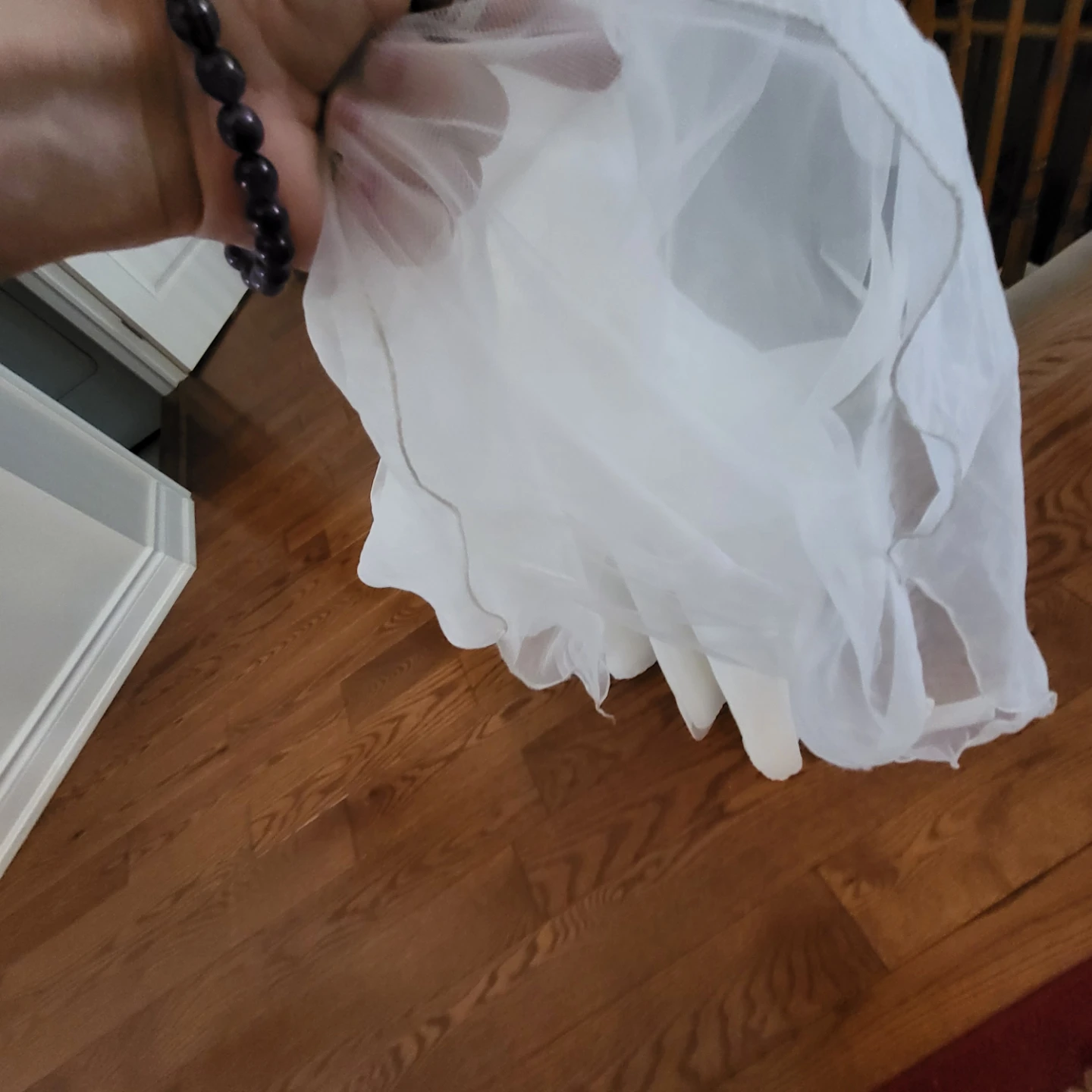 White Communion/ Flower Girl Dress Size 7 - photo 4