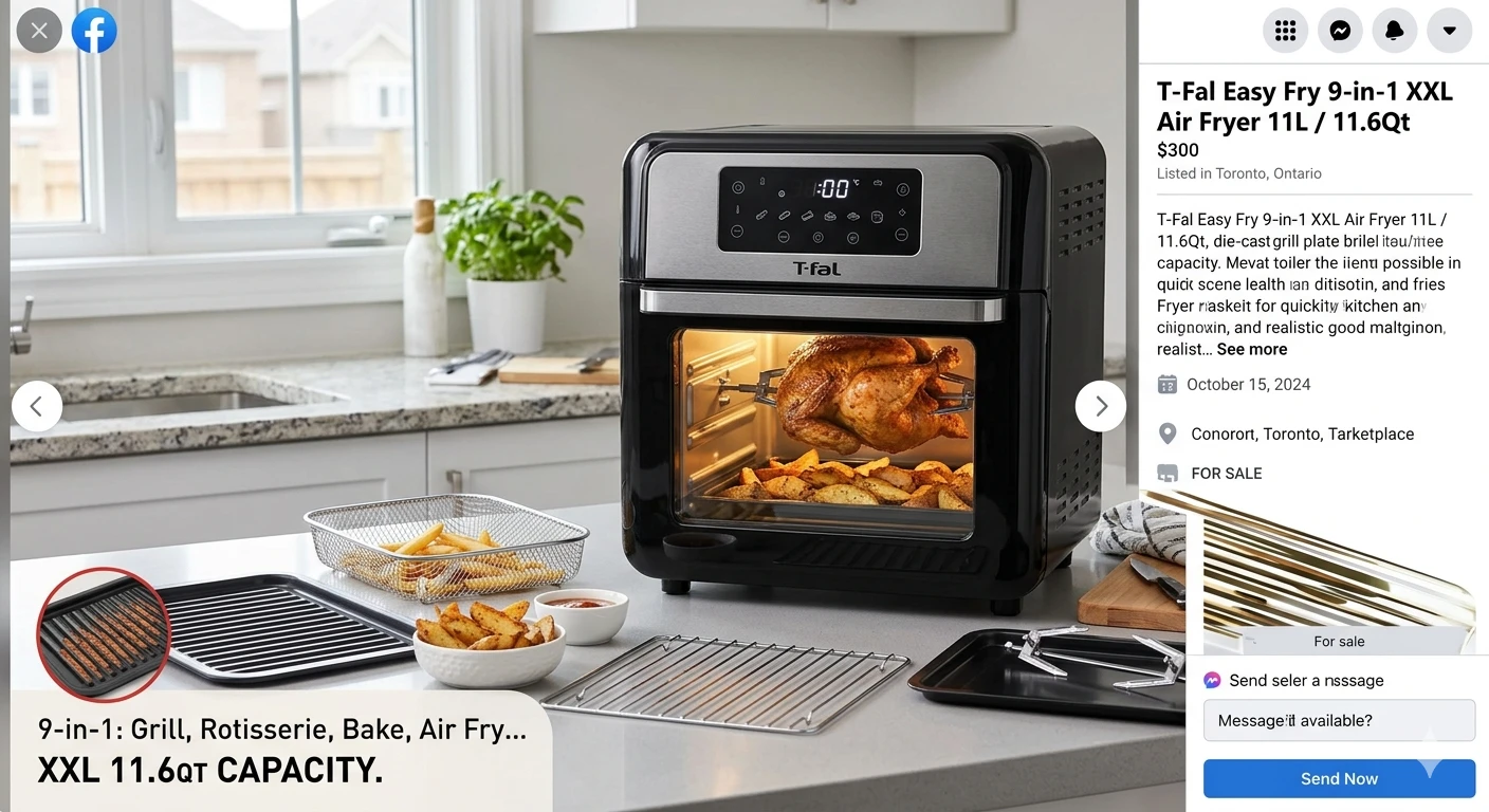 T-Fal Easy Fry 9-in-1 XXL Air Fryer 11L / 11.6Qt - photo 3