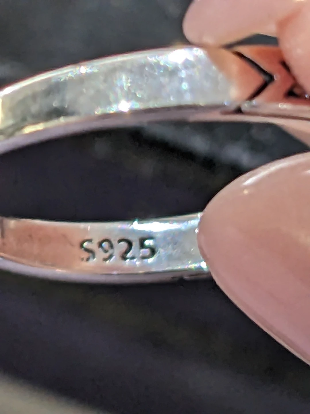 Size 6.75 - 7 Sterling Silver and Cubic Zirconia Bow Ring - photo 4