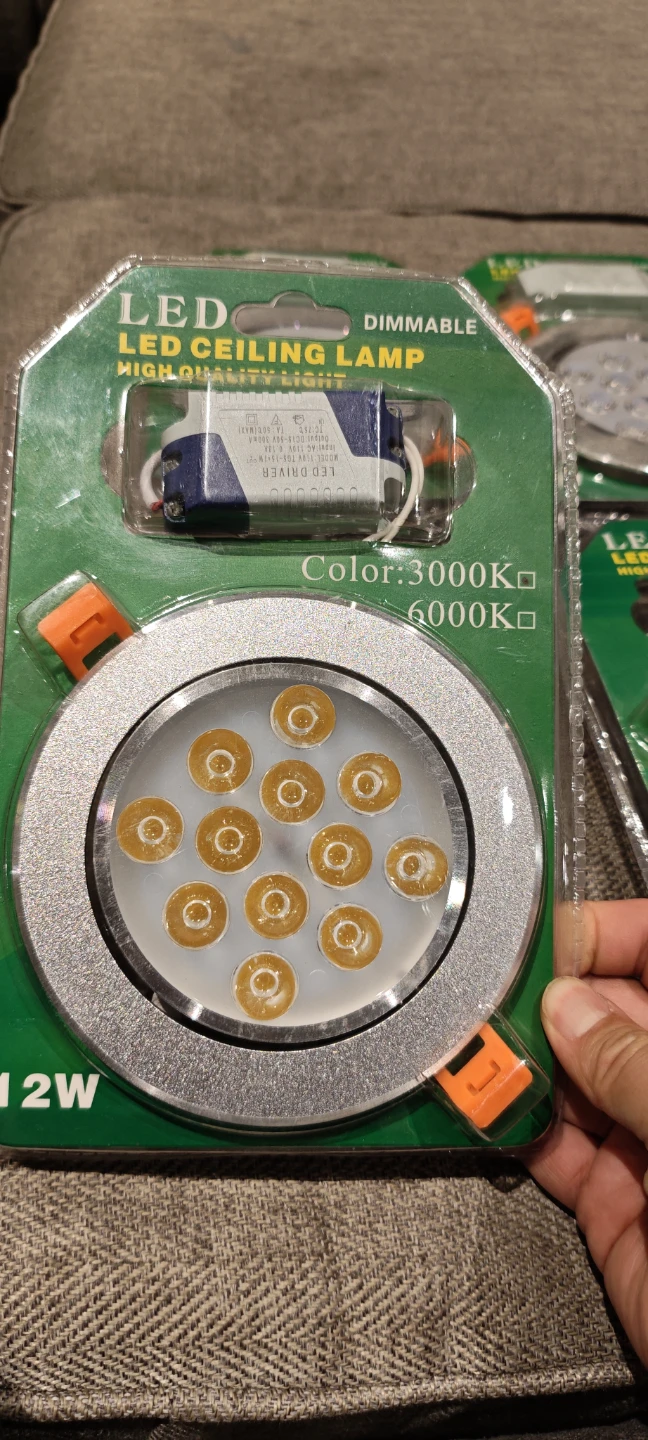LED Ceiling Lamp 12W Dimmable 6000K $10/1 or $30/4 - photo 2