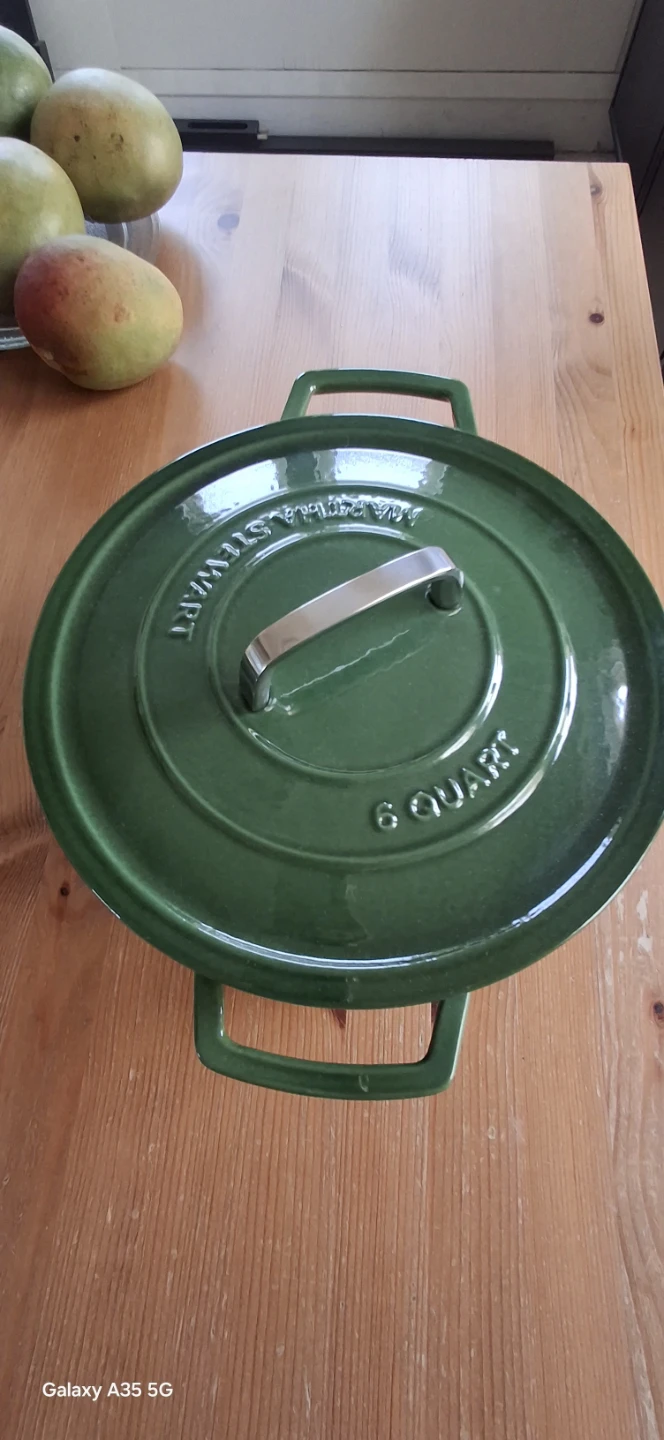 Martha Stewart 6 Quart Enameled Cast Iron Dutch Oven Green - photo 3