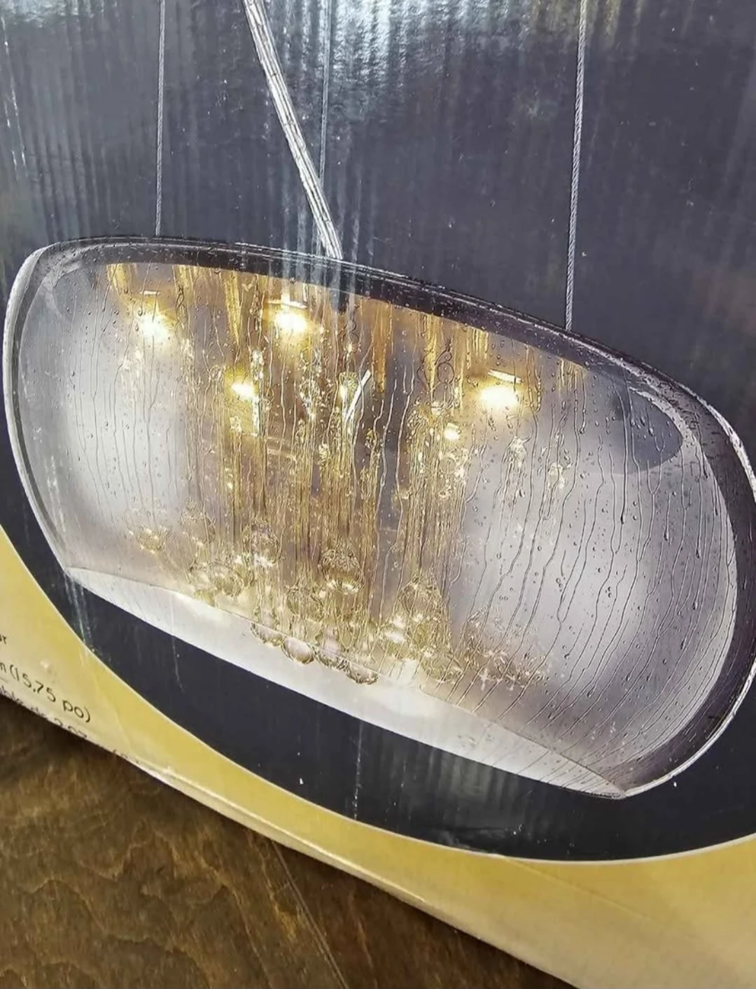 LED Adjustable Pendant Chrome finish Smoky glass shade with ... - photo 4