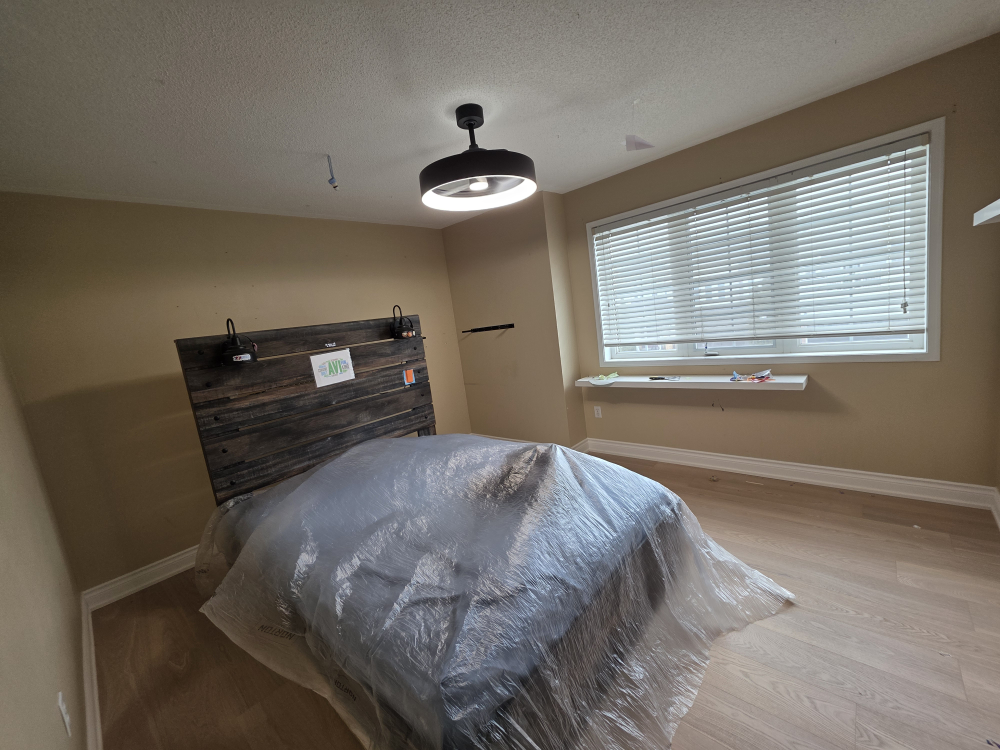 Rustic Wood Headboard with Lights - photo 4