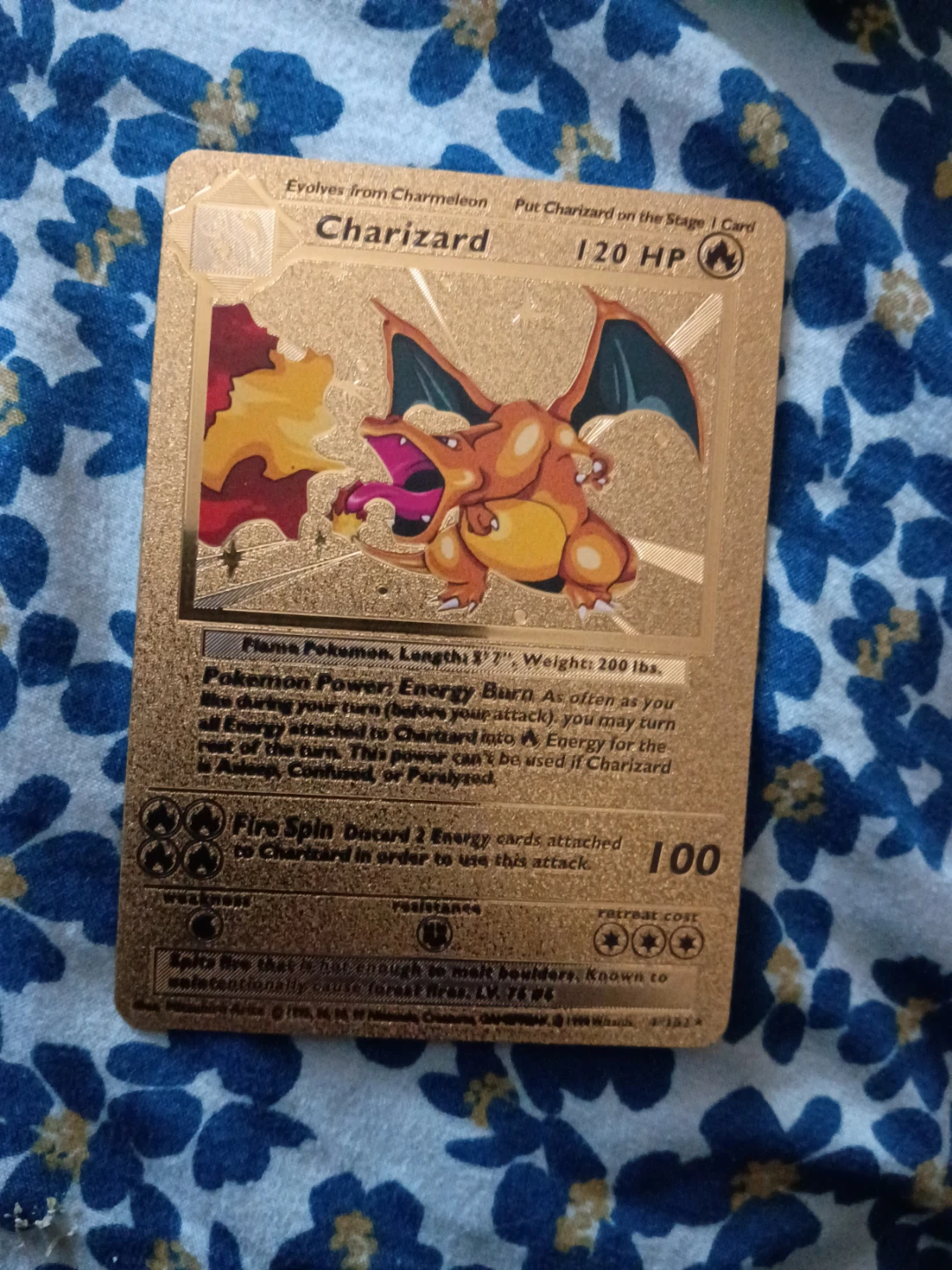 Pokemon Charizard Gold Card 120 HP - photo 2
