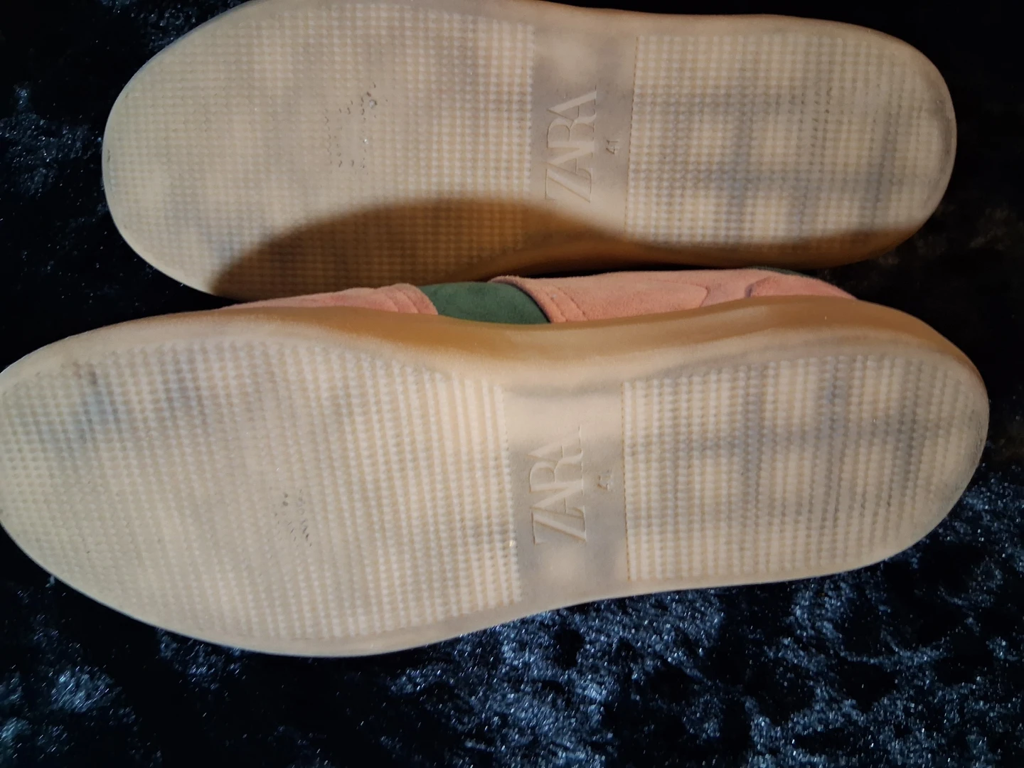 Zara Pink and Green Suede Sneakers Size 41 - photo 4