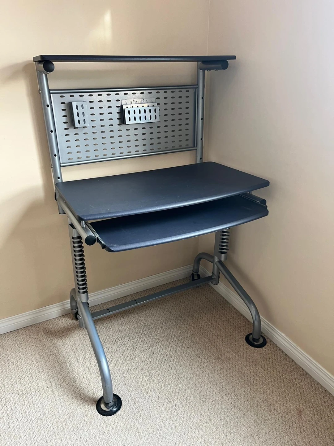 Adjustable Desk with Keyboard Tray