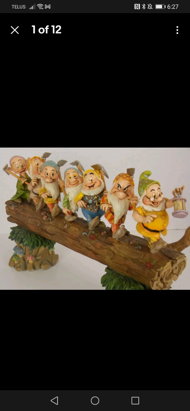 Jim shore Snow White and the Seven Dwarfs Log Figurine