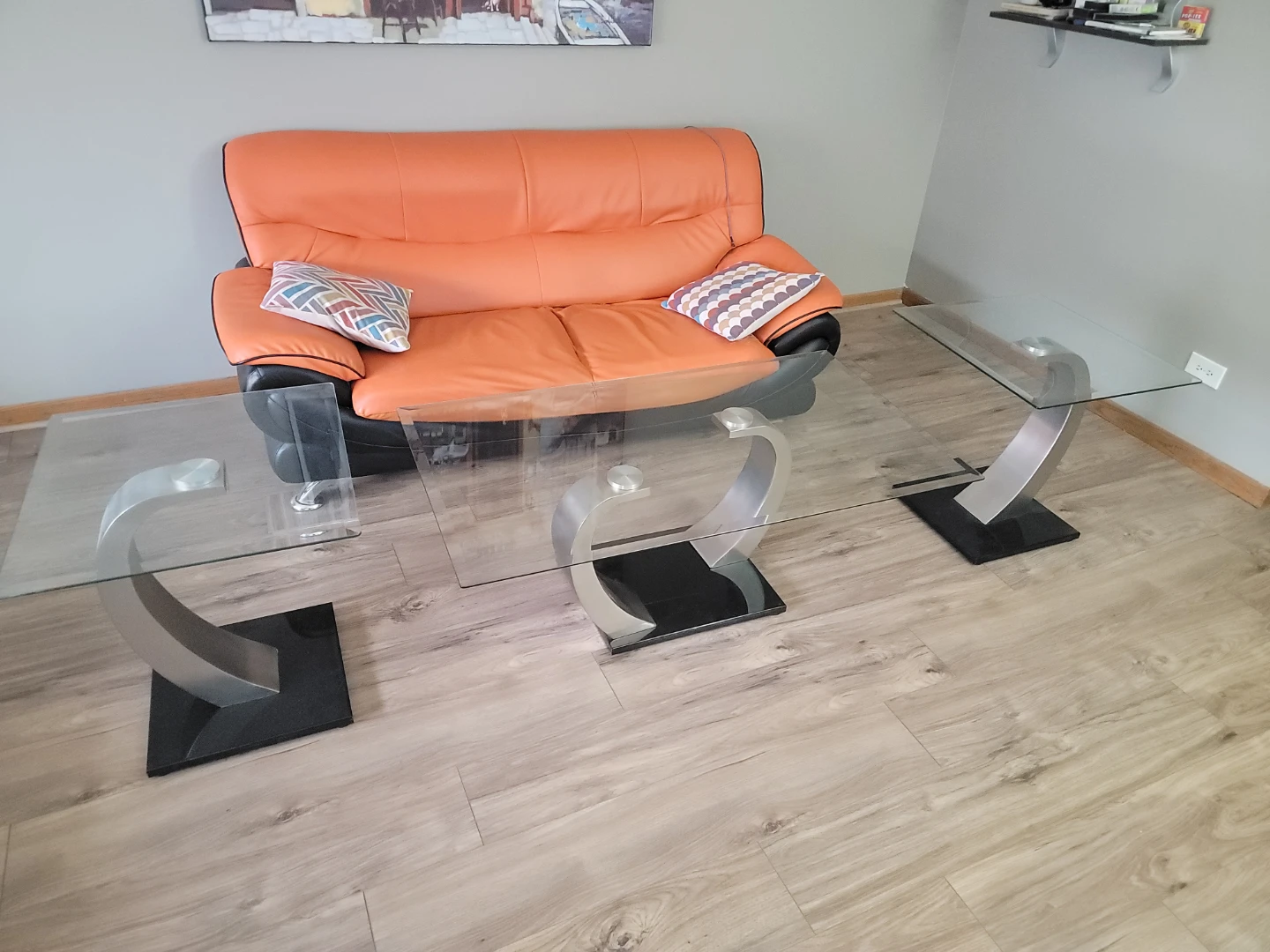 Glass Coffee Table Set - photo 5
