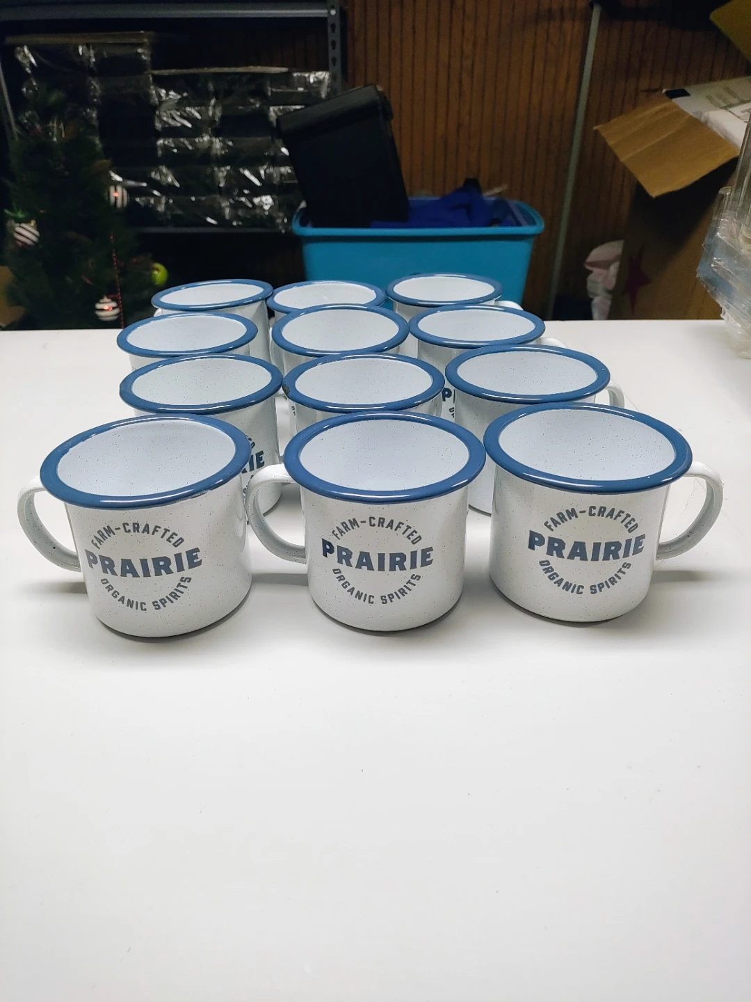 Prairie Organic Spirits Enamel Mugs (Set of 12)
