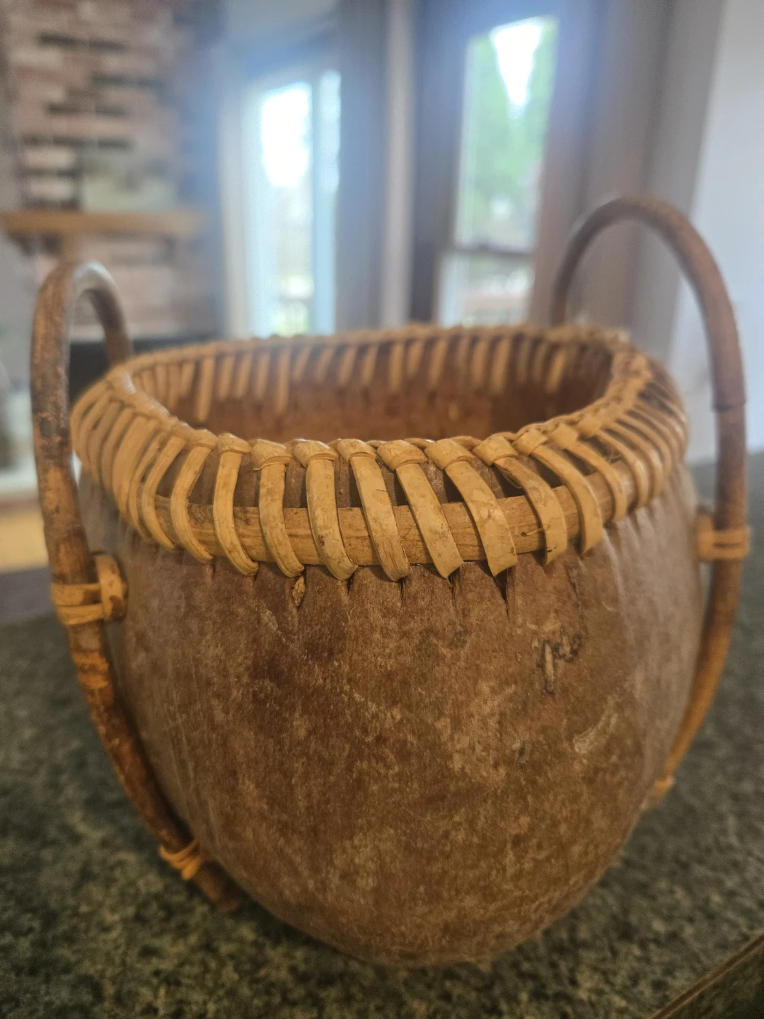 Coconut Basket with Handles