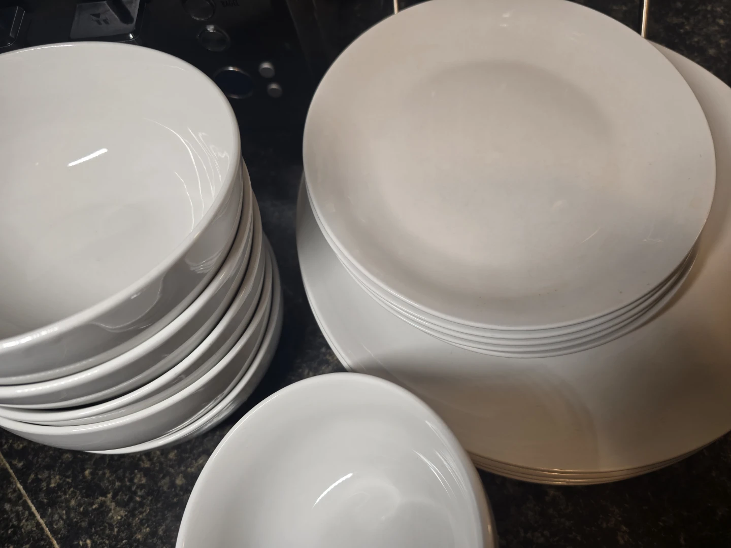 White Ceramic Dinnerware Set - Plates and Bowls - photo 2
