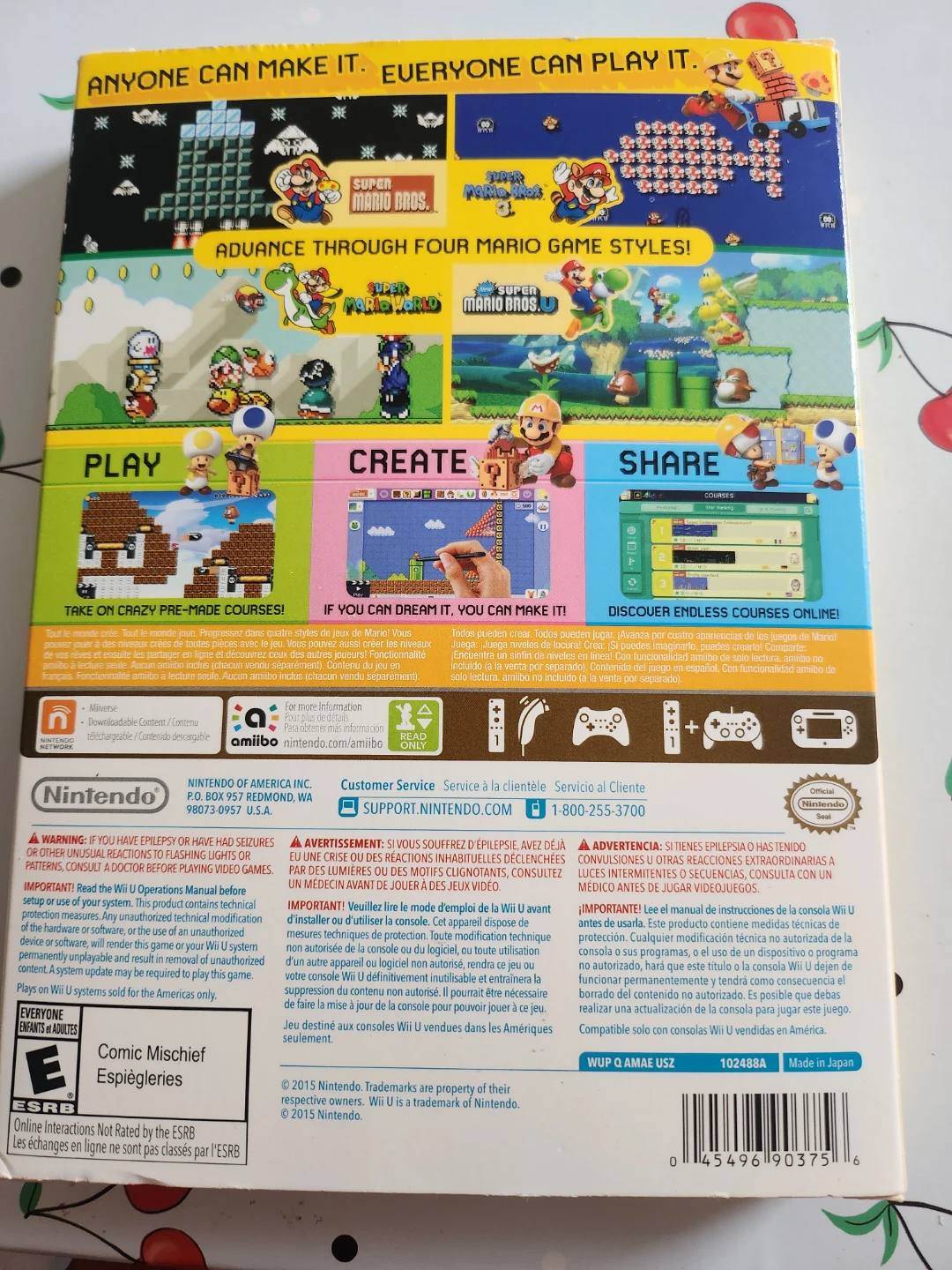 Nintendo Wii U Super Mario Maker Game - photo 2