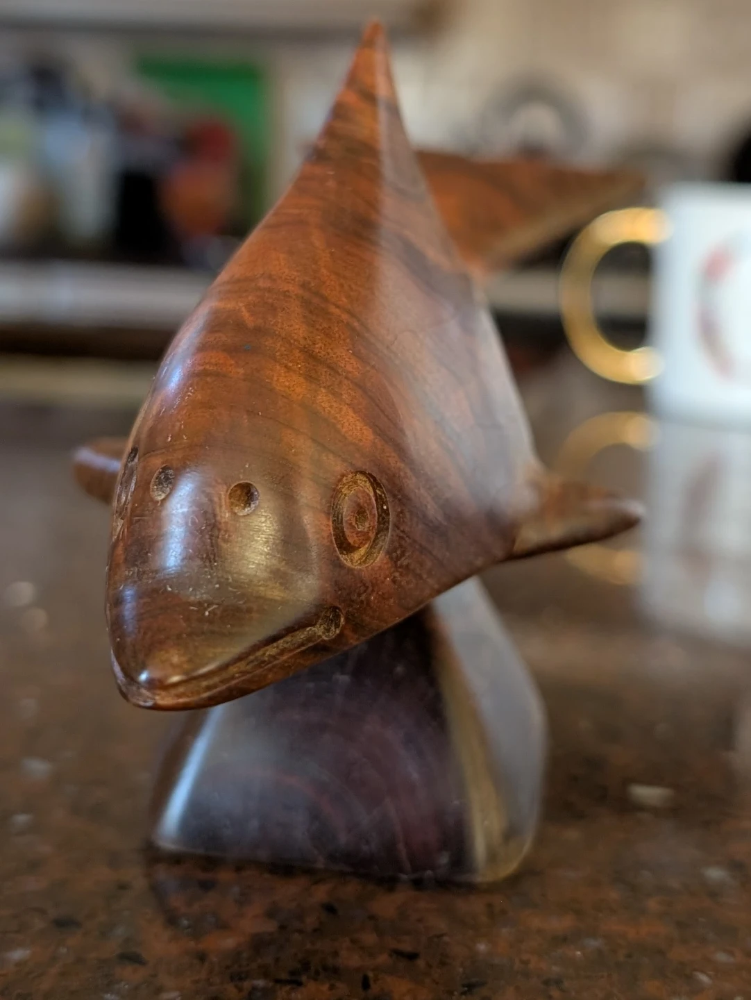 Wooden Dolphin Figurine - photo 2