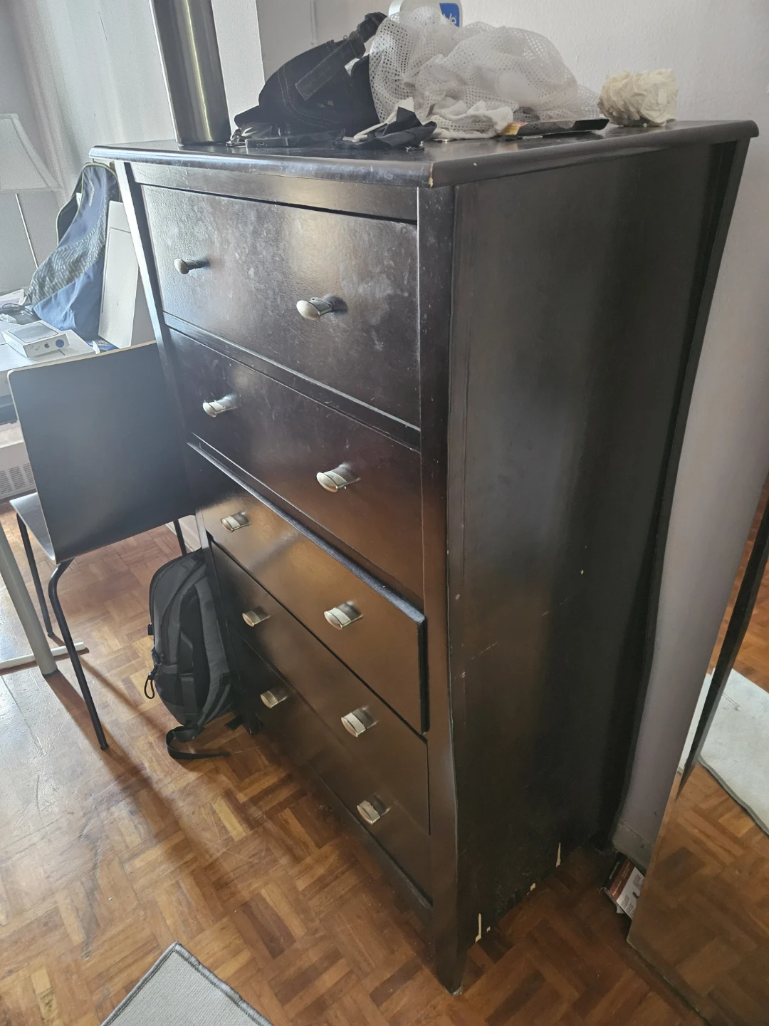 Dark Brown 5-Drawer Dresser