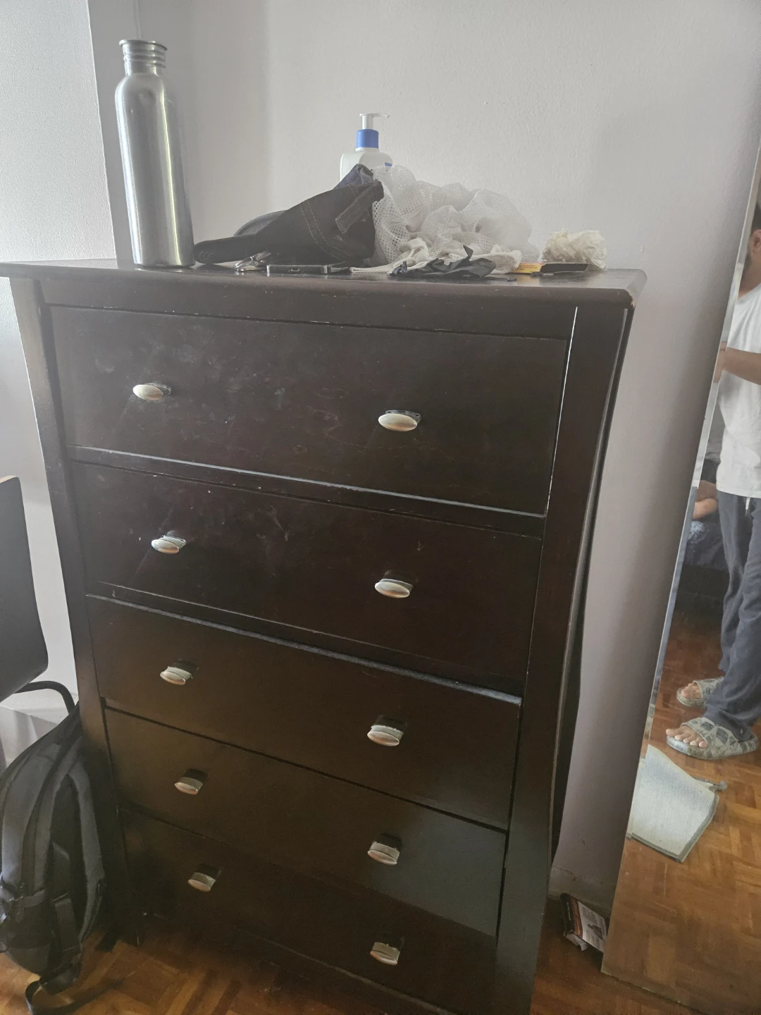 Dark Brown 5-Drawer Dresser - photo 2