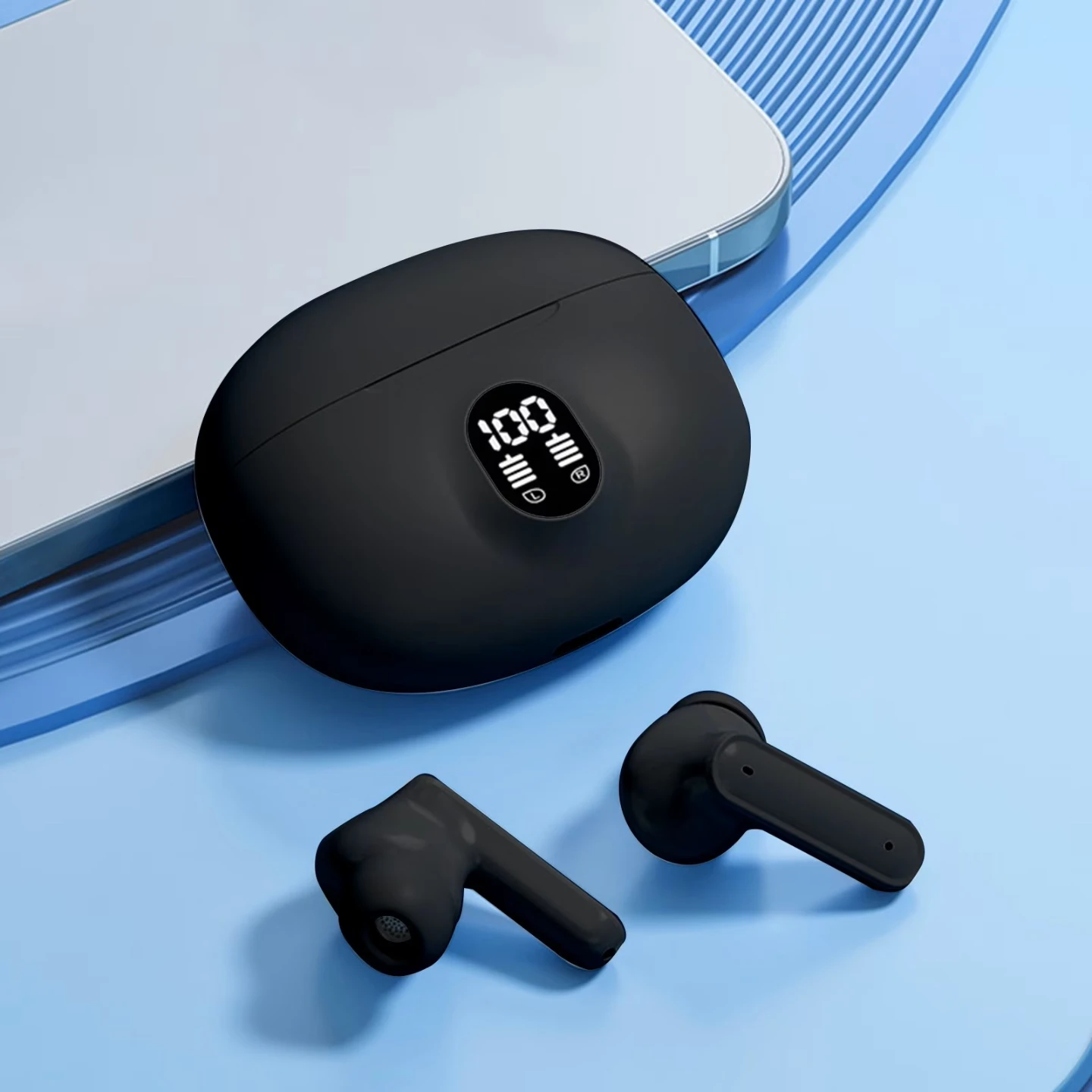 New True Wireless Earbuds Bluetooth 5.3 Noise Reduction - Black - photo 2