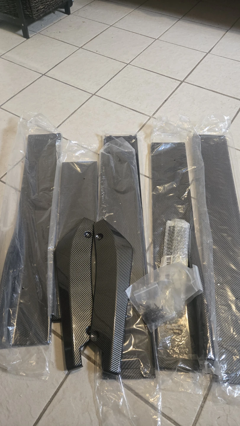 Carbon Fiber bmw 3 series side skirt with rear skirt