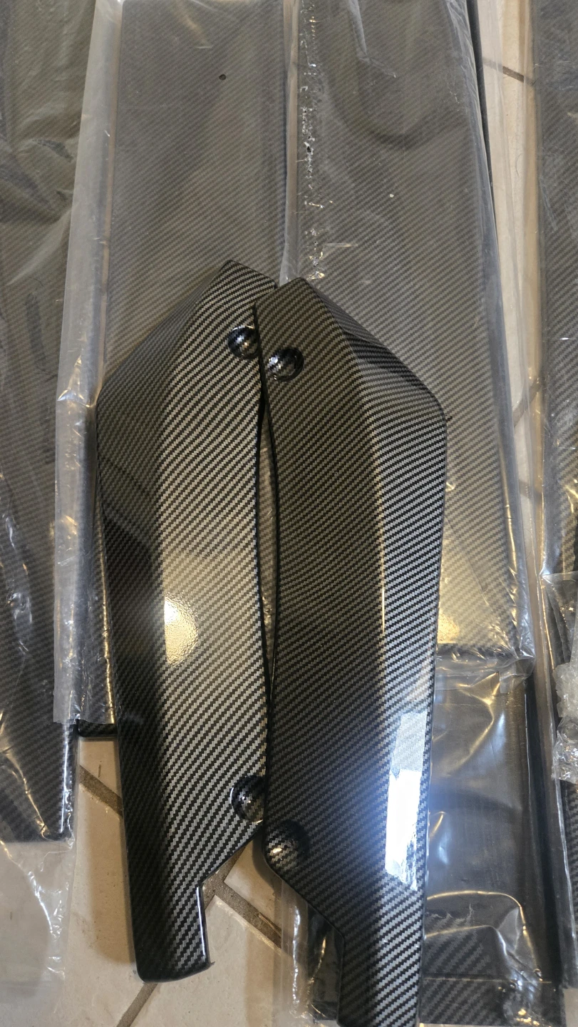 Carbon Fiber bmw 3 series side skirt with rear skirt - photo 3