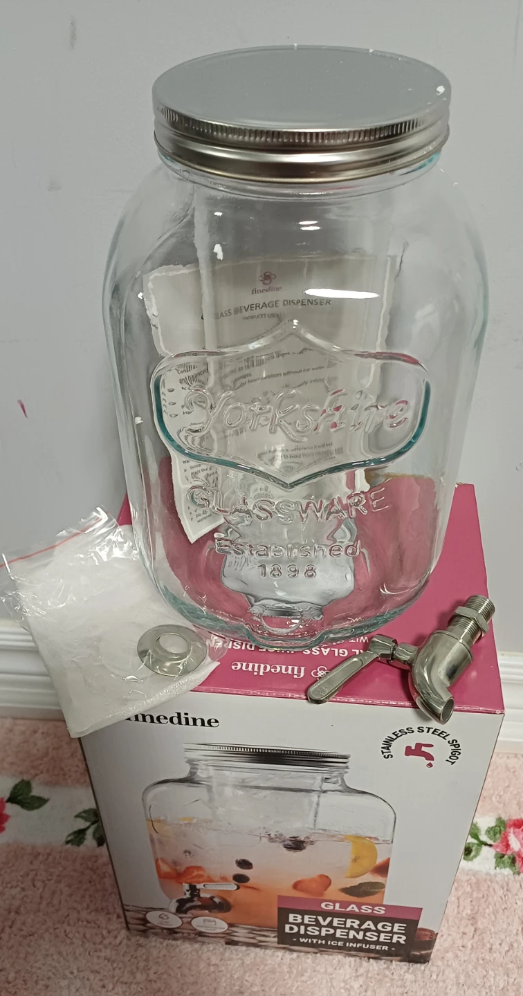 Finedine Glass Beverage Dispenser with Ice Infuser - photo 5