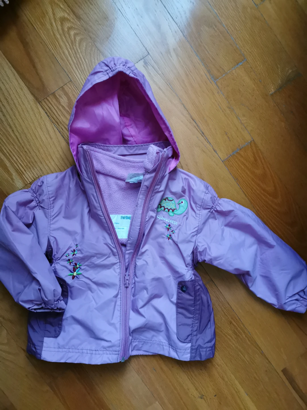 Kids Purple Fleece Lined Jacket