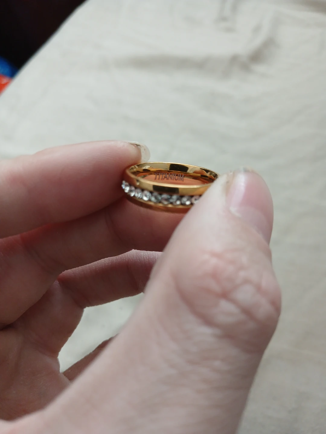 Titanium And Synthetic Cubic Zirconia Ring - photo 4