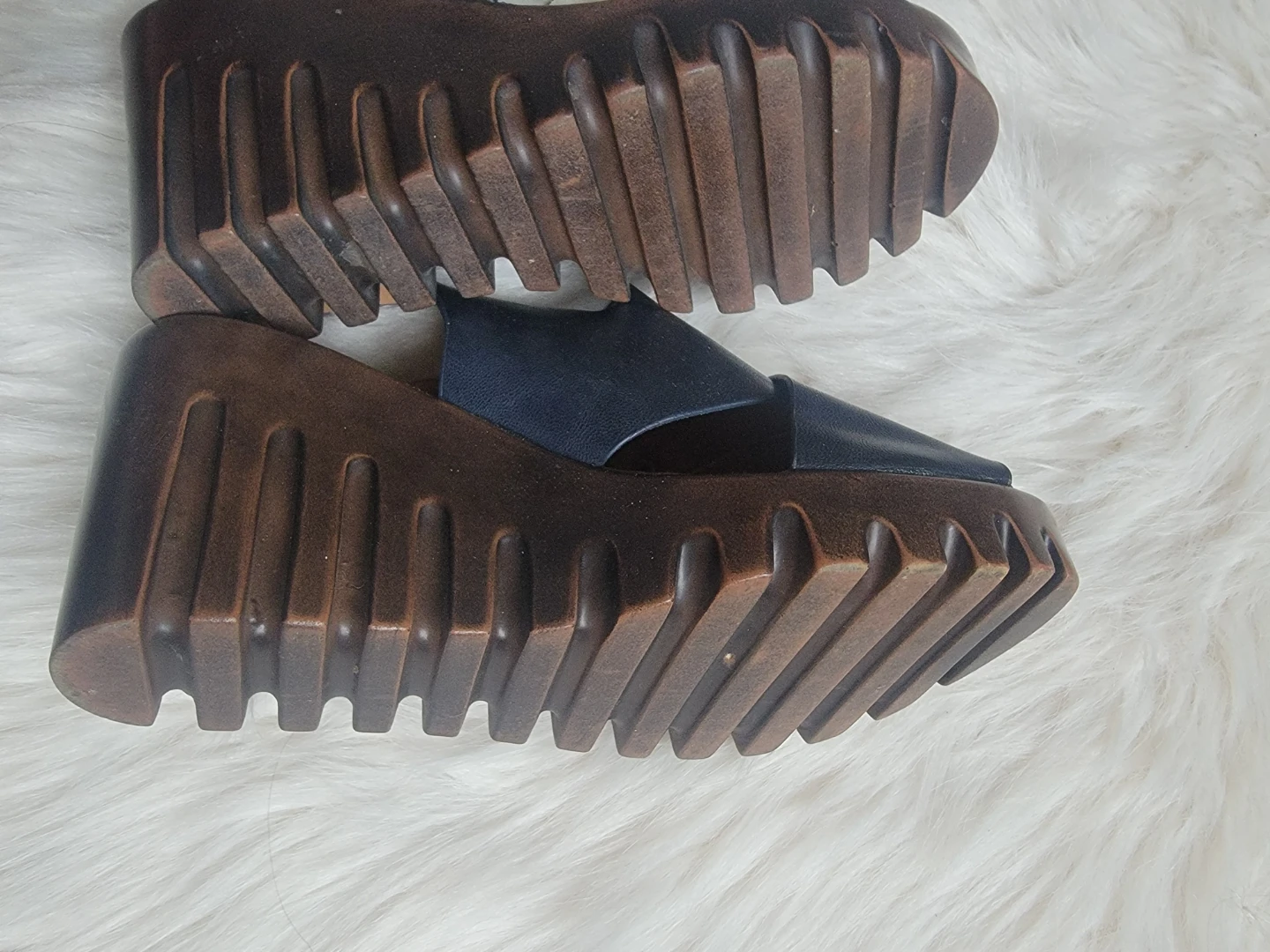 Shoe Studio Women's Dark Blue Wedge Sandals - photo 5