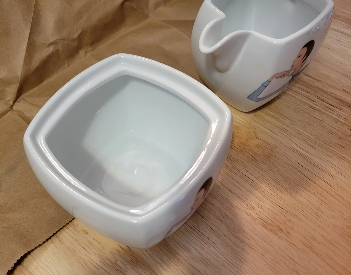 Vintage Studio Nova Bianca Covered Sugar Bowl and Creamer - photo 2