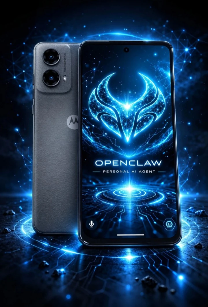 Motorola Smartphone with Openclaw AI