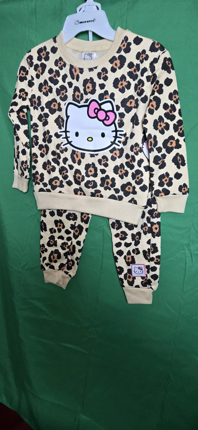 Hello Kitty Toddler Girls Leopard Print Pajama Set