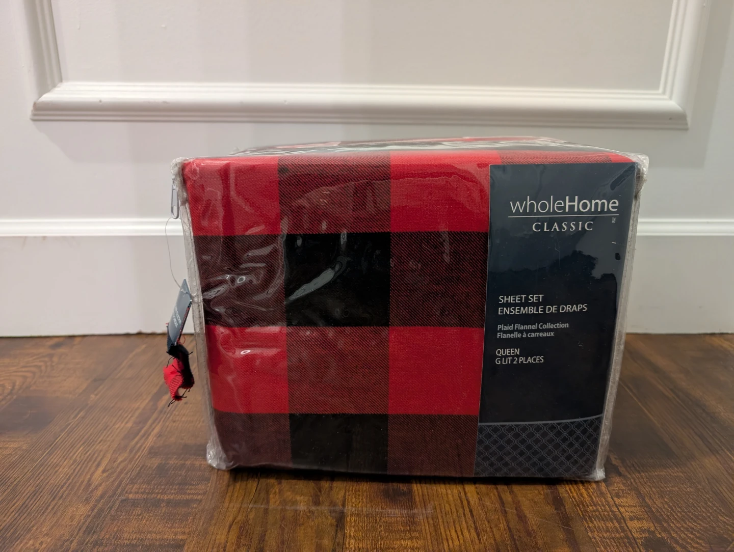 Whole Home Classic Queen Sheet Set - Red Plaid Flannel