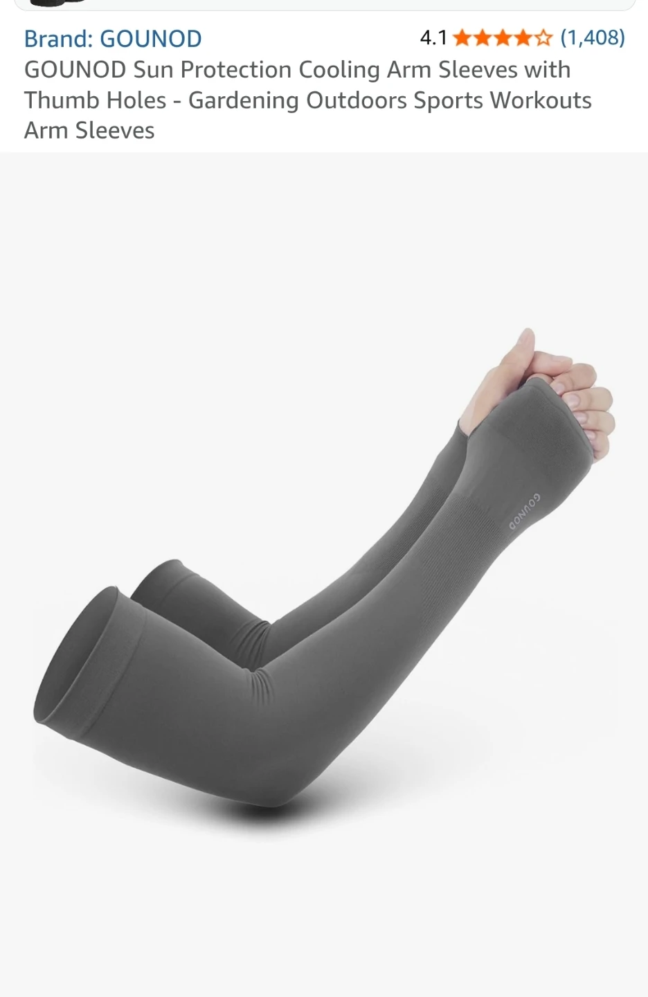 GOUNOD Sun Protection Cooling Arm Sleeves - black