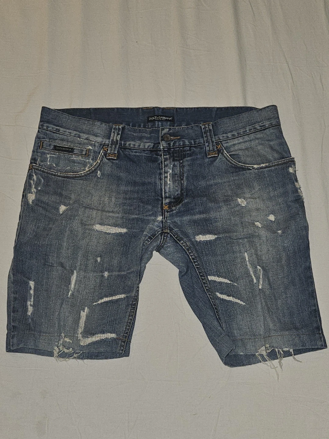 Authentic D&G Men's Distressed Denim Shorts - photo 2